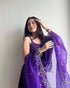 Party Wear Sharara Suit In Purple Color With Heavy Embroidery Work